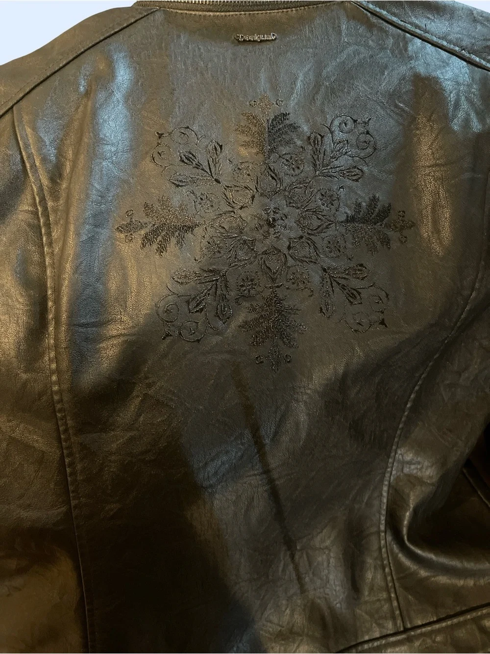 Desigual Black Faux Leather Moto Jacket - Picture 4 of 4